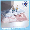 oval pvc printing bathroom rug set